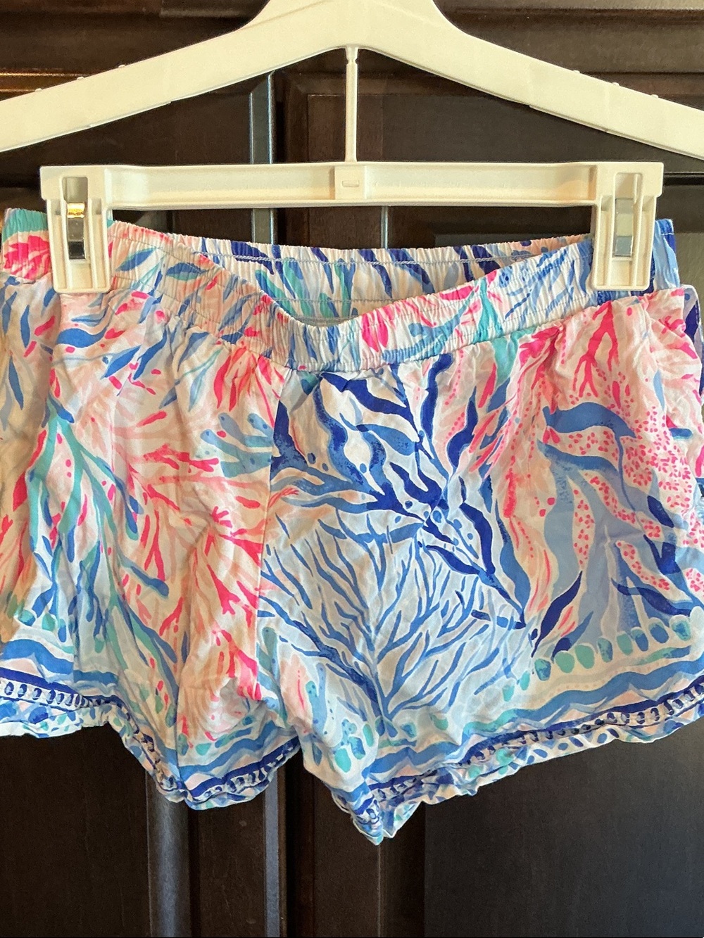 Lilly Pulitzer Multicolor Coral Reef Print Shorts - Blue, Pink, Teal